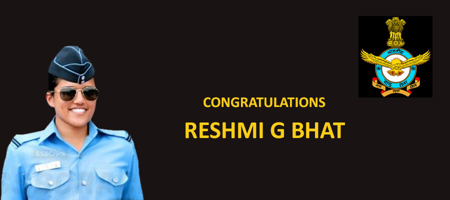 Congratulations and all the very best to our great alumna, Reshmi G Bhat